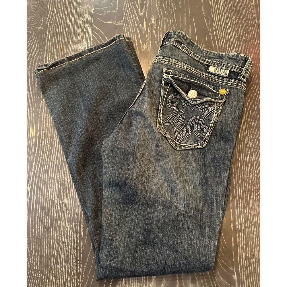 MEK Denim Women's Bootcut Jeans Blue Stretch Cotton Blend Size 32
